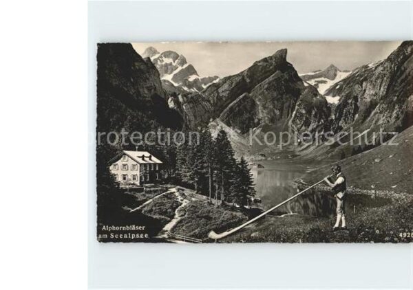 Alphorn Alphornbläser Seealpsee