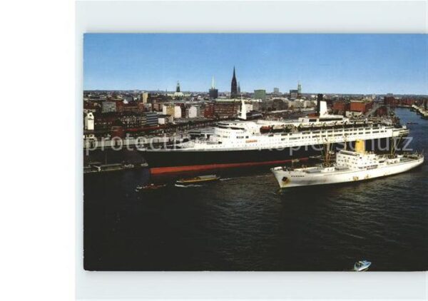 Dampfer Oceanliner Queen Elizabeth 2 Hamburg Überseebrücke