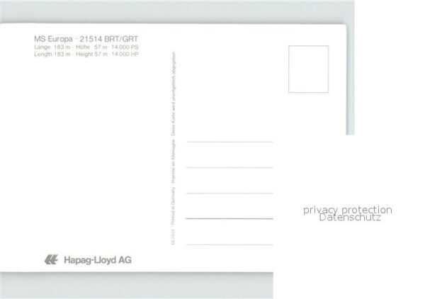 Dampfer Oceanliner MS Europa Hapag-Lloyd AG – Bild 2