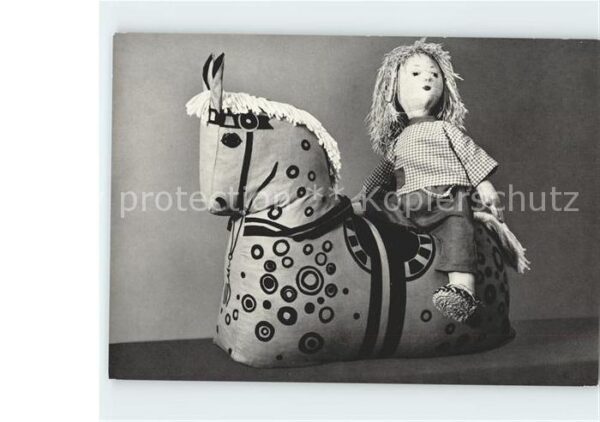 Puppe Doll Poupee Kinderspielzeug Stoffpferd Schweden Bast-Puppe