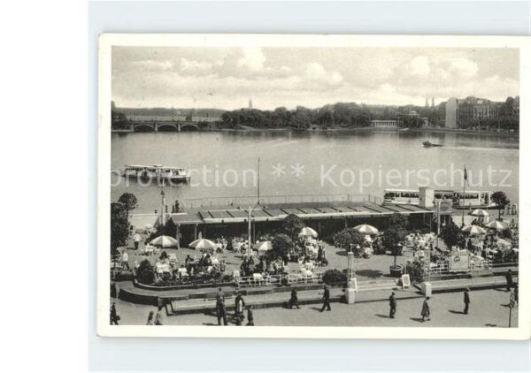 Hafenanlagen Hamburg Alsterpavillon Binnenalster