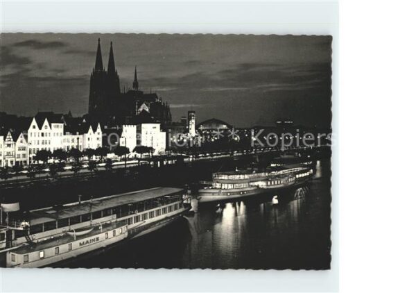 Dampfer Binnenschifffahrt Köln am Rhein Dampferanlegestellen Dom