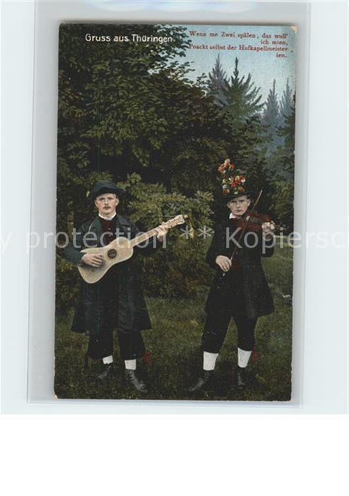 Musikanten Gitarre Geige Trachten Thüringen Spruch