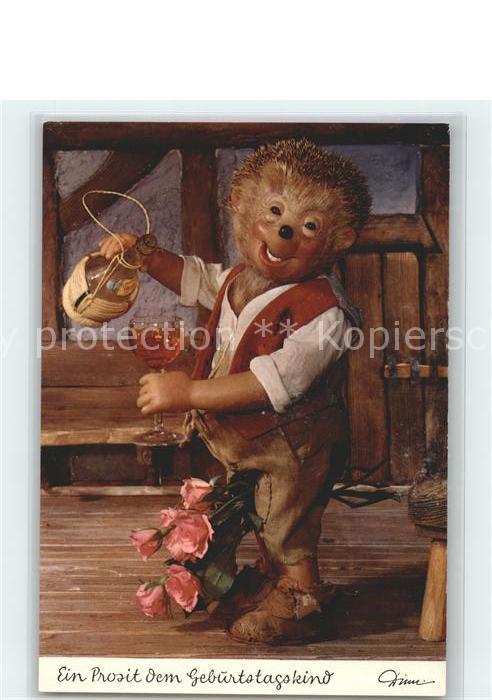 Mecki Nr. 411 Geburtstag Wein Rosen