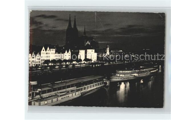Dampfer Binnenschifffahrt Mainz Köln am Rhein Dom Dampferanlegest