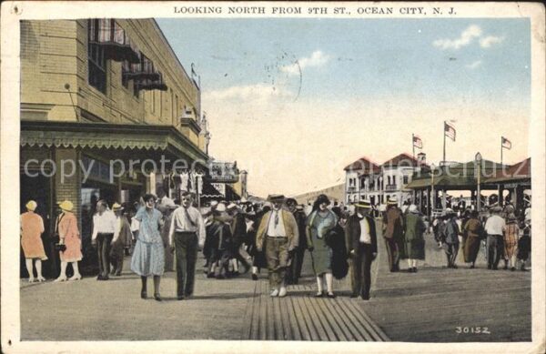 Ocean City New Jersey Looking North from 9th Street