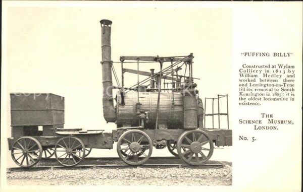 Lokomotive Puffing Billy Wylam Colliery Science Mu