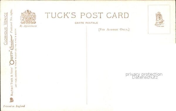 Verlag Tucks Oilette Nr. 2980 Venice Venedig Venezia – Bild 2