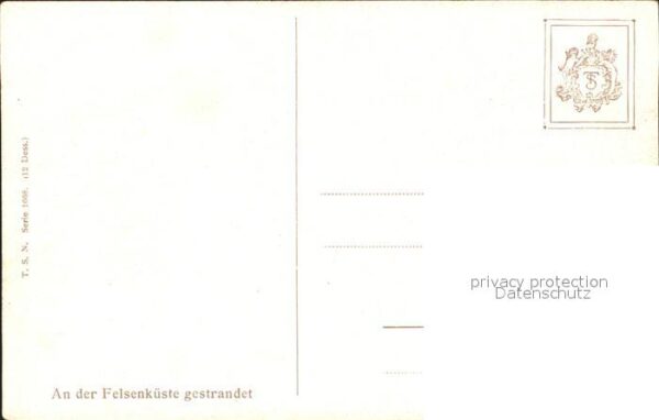 Segelschiffe An der Felsenküste gestrandet Künstlerk – Bild 2