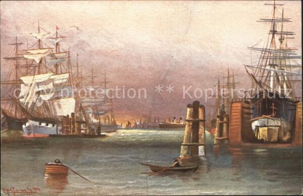 Segelschiffe Künstlerkarte