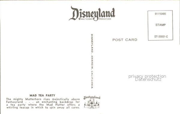 Disneyland California Mad Tea Party Matterhorn – Bild 2