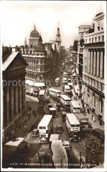 Autobus Omnibus Mansion House Cheapside London Autoverk