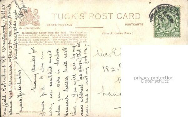 Verlag Tucks Oilette Nr. 7033 Westminster Abbey Charles E. Flowe – Bild 2