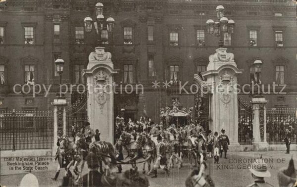 Adel England Coronation King George V. Buckingham Pa