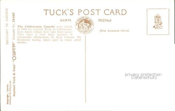 Verlag Tucks Oilette Nr. 3546 E Coldstream Guards Harry Payne – Bild 2