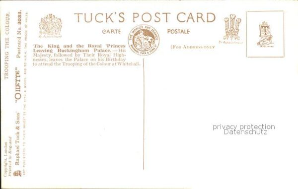 Leibgarde Wache Horse Guards Verlag-Tucks-Nr. 3033 – Bild 2