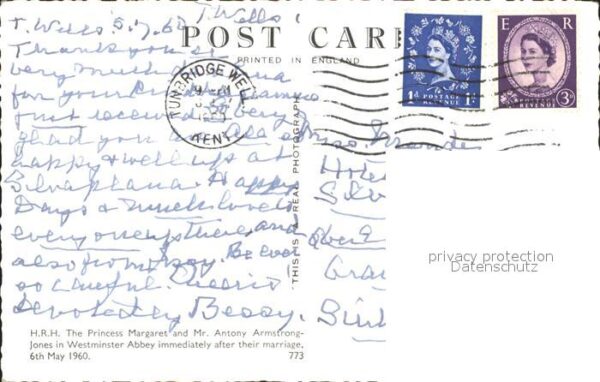 Hochzeit Princess Margaret Mr. Antony Armstrong- – Bild 2