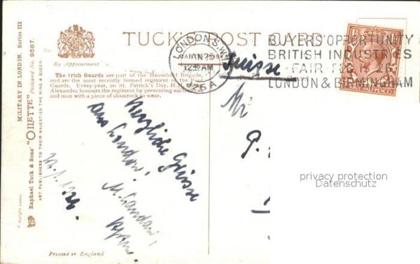 Payne Harry Irish Guards Dog Brian Boru Verlag-Tuck – Bild 2