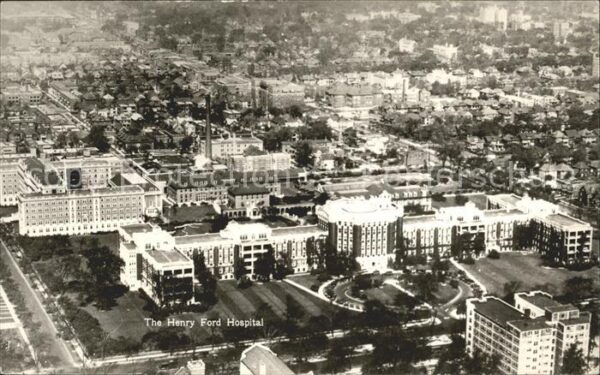 Detroit Michigan Henry Ford Hospital aerial view