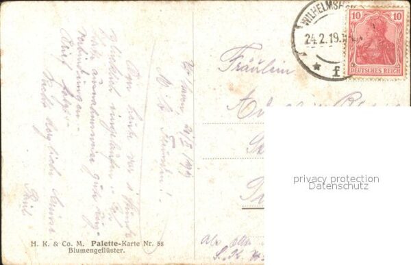 Kuenstlerkarte Bill Fisher Blumengeflüster Nr. 58 Pale – Bild 2