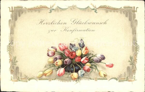 Konfirmation Tulpen Litho