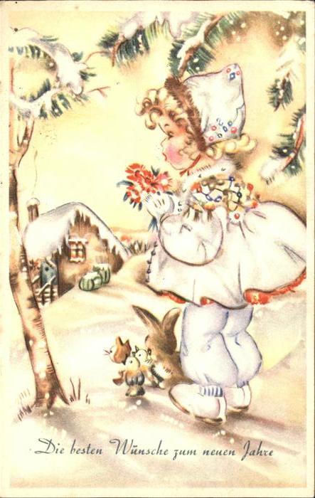 Kinder Child Enfants Mädchen Wintermode Blumen Hase Vögel Ne