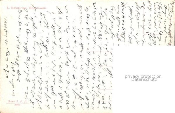 Beethoven Künstlerkarte L. Balestrieri Nr. 2090 – Bild 2