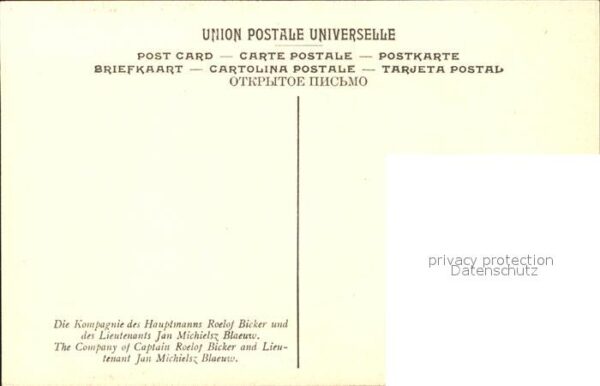 Kuenstlerkarte Bart ban der Helst Banquet de la Garde – Bild 2