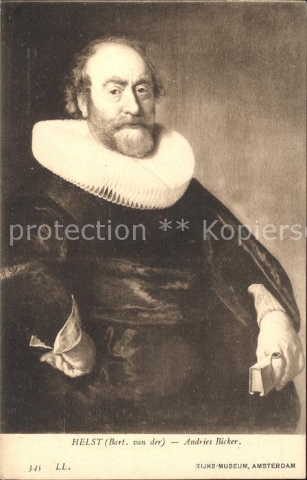 Kuenstlerkarte Bart van der Helst Andries Bicker Nr. 3