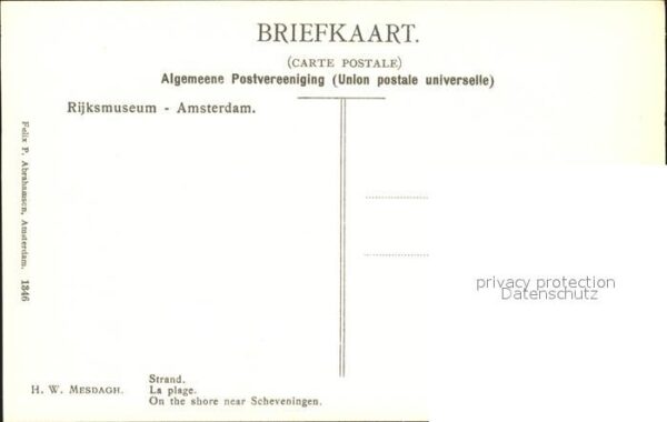 Kuenstlerkarte Hendrik Willem Mesdag Strand La plage S – Bild 2