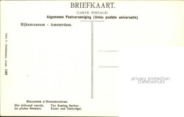 Kuenstlerkarte Melchior d_Hondecoeter Het drijvend vee – Bild 2