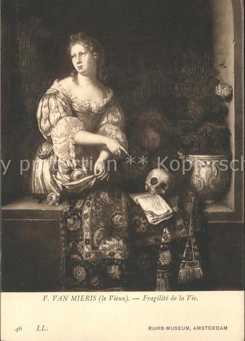 Kuenstlerkarte F. van Mieris Fragilite de la Vie Nr. 4
