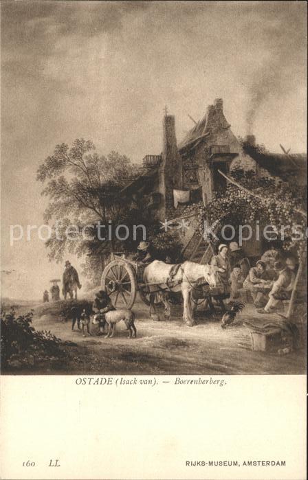 Kuenstlerkarte Isack van Ostade Boerenherberg Nr. 160