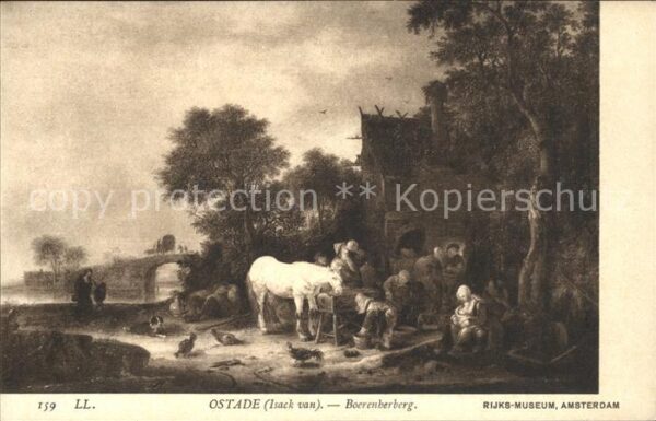 Kuenstlerkarte Isack van Ostade Boerenherberg Nr. 159