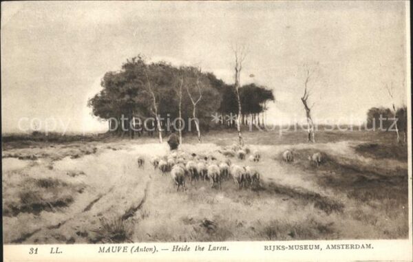 Kuenstlerkarte Anton Mauve Heide the Laren Nr. 31 Scha