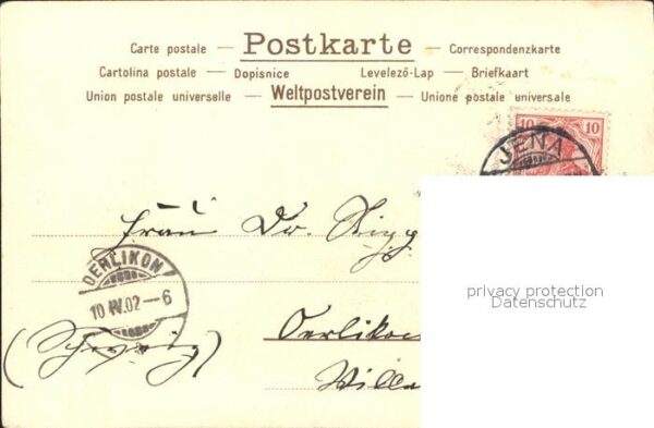 Blumen Vergissmeinnicht Vase Litho – Bild 2