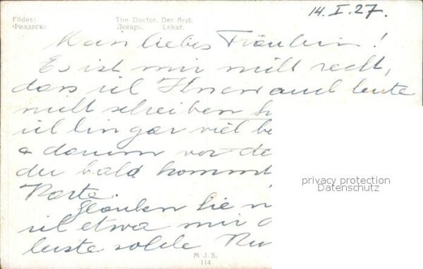 Kuenstlerkarte Fildes The Doctor Nr. 114 Arzt Kind – Bild 2