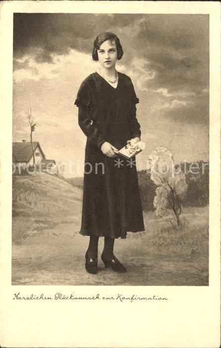 Foto NPG Nr. 2050 Konfirmation Mädchen Glückwunsch B