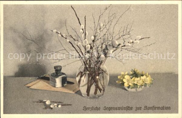 Konfirmation Weidenkätzchen Tinte Füller Blumen