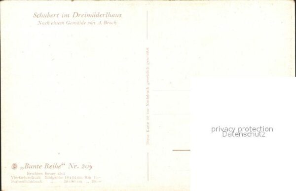 Schubert Franz Dreimäderlhaus Künstler A. Broch Bunte- – Bild 2