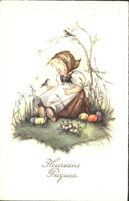 Kinder Child Enfants Ostern Ostereier Vögel