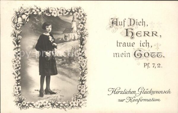 Konfirmation Mädchen Glückwunsch Glocken Schlüsselbl