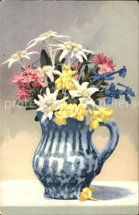 Blumen Edelweiss Schlüsselblumen Alpenrosen