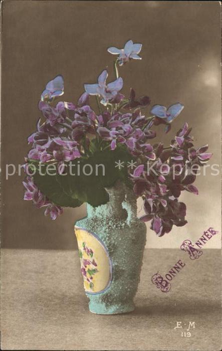 Blumen Veilchen Vase Neujahr