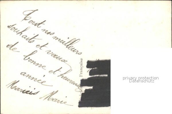 Verlag DIX Paris Nr. 2537 Blumen Korb Mistel Neujahr – Bild 2