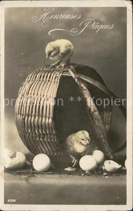 Ostern Easter Paques Küken Korb