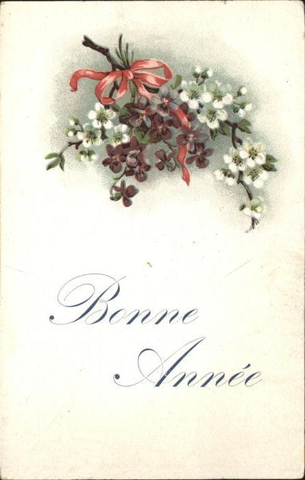 Neujahr Veilchen Litho