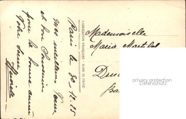 Neujahr Stiefmütterchen Rose Nelke Brief – Bild 2