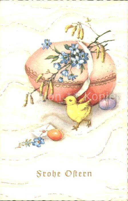 Ostern Easter Paques Küken Vergissmeinnicht Ostereier
