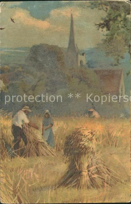 Verlag Wenau Pastell Nr. 1011 Landwirtschaft Heuernte